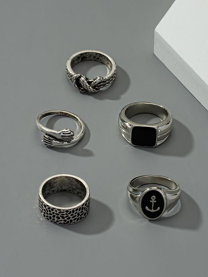 Best men's accessories in tirur-silver street ring set